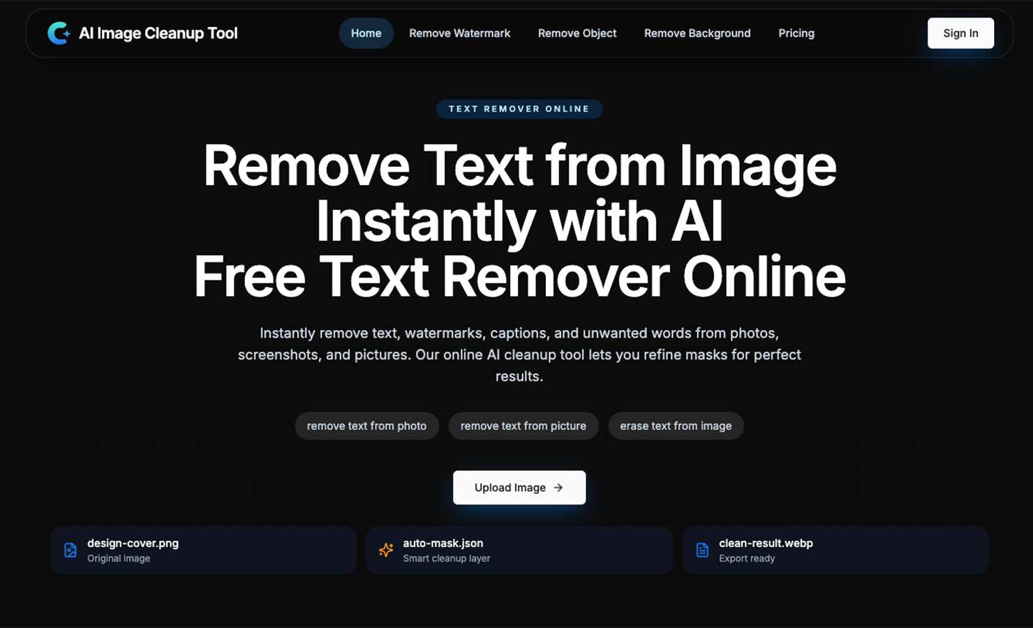 Remove Text from Image